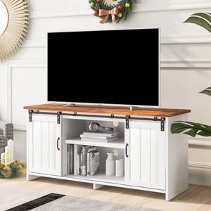 Buffet meuble TV Astraios Ⅶ Noir - Marron - Blanc - Bois manufacturé - Métal - 120 x 60 x 40 cm