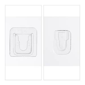 Flache Toilettenbürste Schwarz - Grau - Weiß - Kunststoff - 10 x 36 x 5 cm