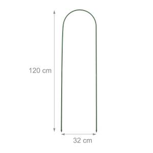 Rankhilfe in Bogenform 6er Set Grün - Metall - Kunststoff - 32 x 120 x 1 cm