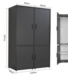 Kleiderschrank Der Grenzenlose I Anthrazit - Breite: 120 cm