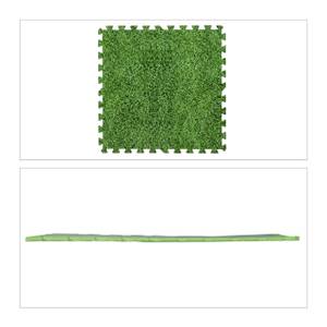 Bodenschutzmatte mit Motiv im 8er Set Schwarz - Grün - Kunststoff - 61 x 1 x 61 cm