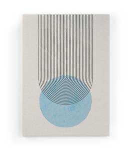 Leinwand 60x40 Blau geometrisch Textil - 3 x 60 x 40 cm