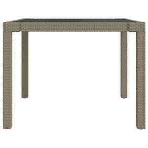 Table de jardin 3011479 Beige - Métal - Matière plastique - Polyrotin - 90 x 75 x 90 cm