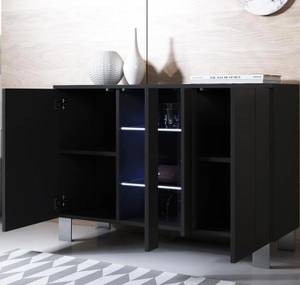 Buffet Luke Noir - Hauteur : 82 cm