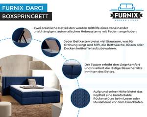 Boxspringbett Darci Marineblau