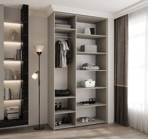 Drehtürenschrank Como 4 Beige - Gold - 130 x 50 cm