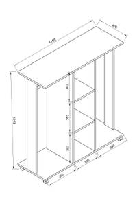 Kleiderschrank Ralosa Weiß - Holzwerkstoff - 116 x 124 x 40 cm