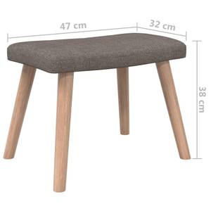 Relaxsessel mit Hocker 3010030-2 Taupe