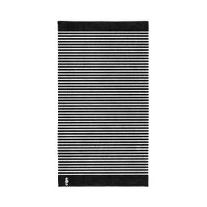 Strandtuch Marseille - 100x180 - Schwarz Weiß - Textil - 100 x 4 x 180 cm