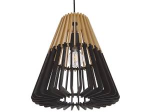 Lampe suspension CAVALLA Noir - Marron - Bois manufacturé - 30 x 35 x 30 cm