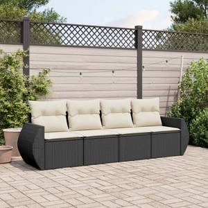 Gartensitzgruppe K245(4-tlg) Schwarz - Massivholz - 69 x 62 x 55 cm