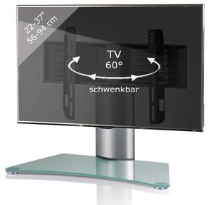 TV-Standfüße Windoxa Schwarz - Glas - Metall - 70 x 52 x 30 cm