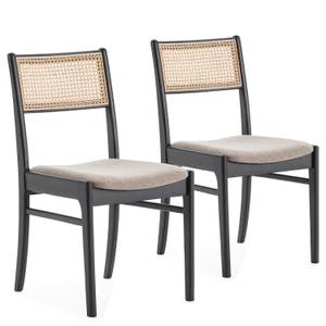 Pack de 2 chaises Vilma Bois Massif Noir