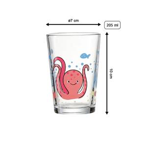 Kindergläser Meer- und Zootiere 6er Set Glas - 7 x 10 x 7 cm