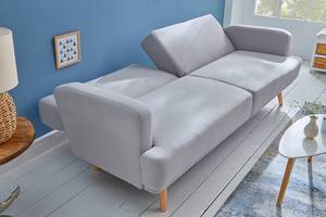 3er Sofa STUDIO Braun - Grau - Textil - Holzart/Dekor - 200 x 82 x 75 cm