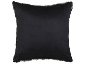 Coussin décoratif RUBRUM Noir - Gris - Blanc - Fourrure synthétique - 45 x 45 x 10 cm