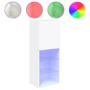 TV-Schrank mit LED-Leuchten D778 Weiß