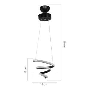 Suspension Dewsbury LED noir / blanc Blanc - Métal - 15 x 60 x 15 cm