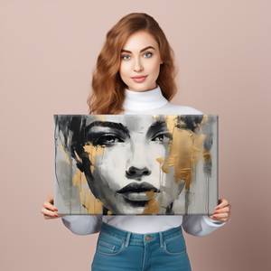 Leinwandbild PORTRÄT Gesicht Glamour 40 x 30 x 30 cm