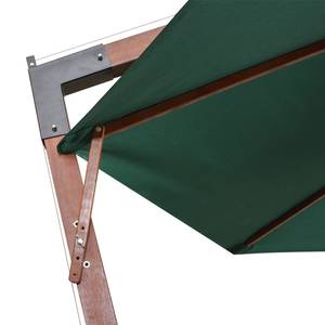 Parasol suspendu 3005780 Vert - Métal - Bois massif - 350 x 290 x 350 cm