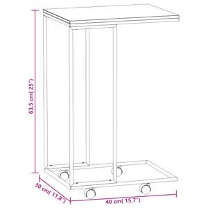 Beistelltisch 3006851 Schwarz - Braun - 40 x 64 x 30 cm