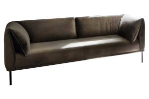 KAWOLA Sofa CARRY 3-Sitzer Stoff Grün - Textil - 226 x 76 x 89 cm