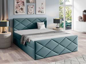 Boxspringbett Herkules Himmelblau - Breite: 124 cm