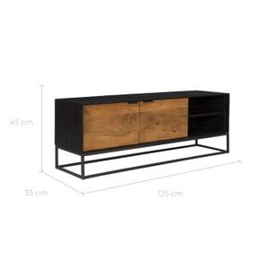 Meuble TV Jakson Marron - Bois massif - 125 x 45 x 125 cm