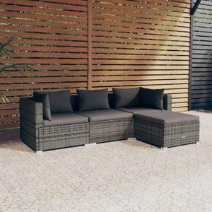 Salon de jardin (lot de 4) 3013632-7 Anthracite - Gris - Hauteur : 30 cm