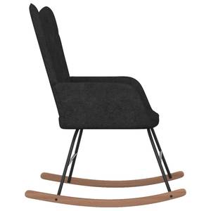 Chaise à bascule avec tabouret 3010050-2 Noir