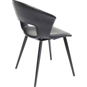 Chaise Reunion Noir - Cuir synthétique - 57 x 77 x 51 cm