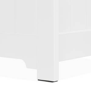 Coffre de rangement blanc avec couvercle Blanc - Bois manufacturé - 80 x 45 x 40 cm