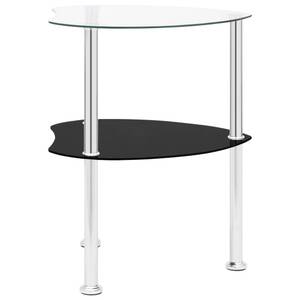 Beistelltisch D788 Glas Schwarz - Tiefe: 38 cm