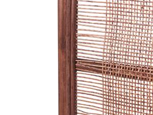 Paravent VIGEVANO Blau - Braun - Rattan - 134 x 180 x 4 cm