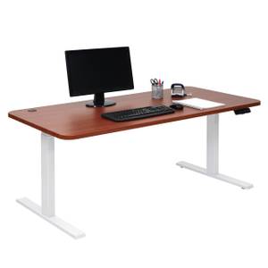 Schreibtisch D40 Rotbraun - Weiß