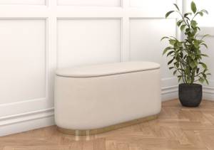 Ovaler Pouf Scarlett Beige