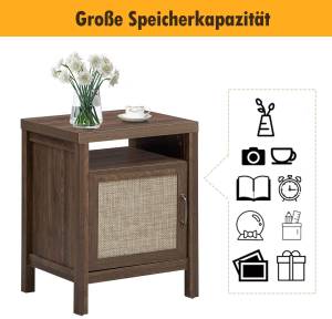 Nachtschrank Nachtkommode Braun - Holzwerkstoff - 45 x 62 x 49 cm