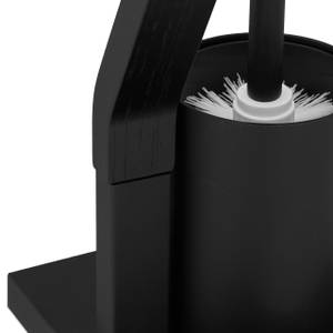 WC Garnitur schwarz Schwarz - Holzwerkstoff - Metall - 19 x 75 x 19 cm