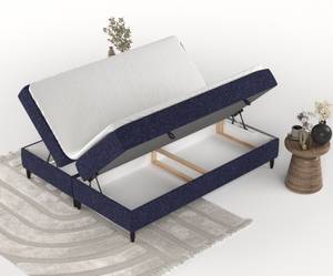 Boxspringbett Malte Marineblau - Breite: 160 cm - H3