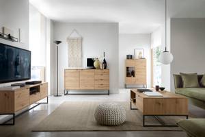 Sideboard AMBER SB153 2D4D Beige - Holzwerkstoff - Kunststoff - 153 x 89 x 39 cm