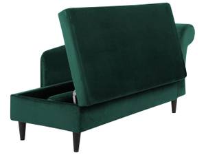 Chaise longue LUIRO Noir - Vert foncé - Vert