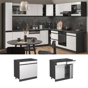 Meuble cuisine R-Line 39726 Anthracite - Blanc