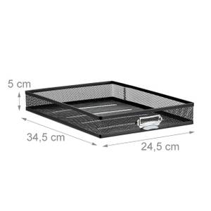 Schubladenbox A4 mit 10 Fächern Schwarz - Silber