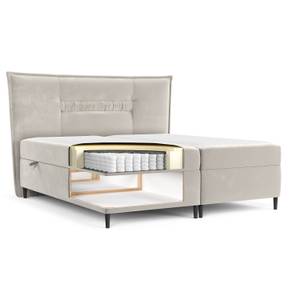 Boxspringbett Koussi II Taschenfederkern Beige - Breite: 200 cm