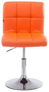 4er Set Lounger Palma V2 Kunstleder Orange - Kunstleder - 44 x 74 x 49 cm