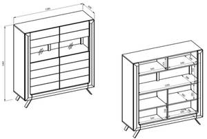 Highboard KLEVE Schwarz