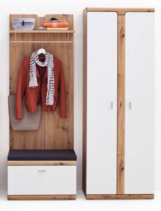 Garderobe Tortona 12-OK Weiß - Holzwerkstoff - Holzart/Dekor - 140 x 197 x 38 cm