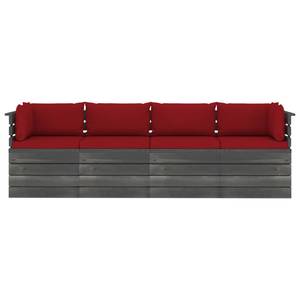 Gartensitzgruppe K5450(4-Sitzer) Rot - Massivholz - 72 x 65 x 60 cm