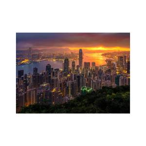 Puzzle Sie Hongkong bei Sonnenaufgang Papier - 24 x 5 x 34 cm