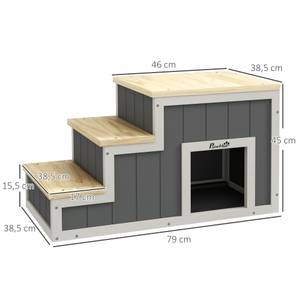 Haustiertreppe D06-197V00MX Massivholz - 39 x 45 x 79 cm